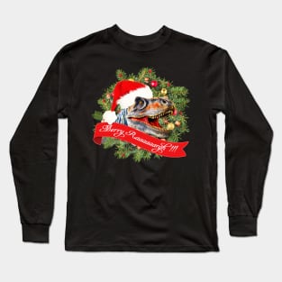 Christmas T-Rex Raaaaaaaargh!!! Long Sleeve T-Shirt